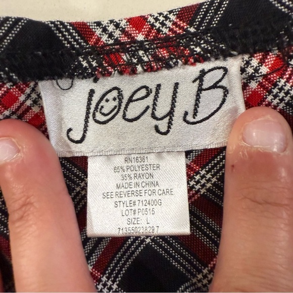 Vintage y2k Joey B Plaid Mini Skort Skirt Juniors Size Large Red/Black Twee Punk - Picture 5 of 8